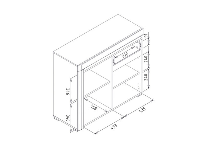 IRMA biela/biely lesk IM03, komoda
