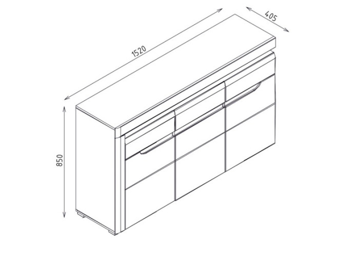 IRMA biela/biely lesk IM04, komoda