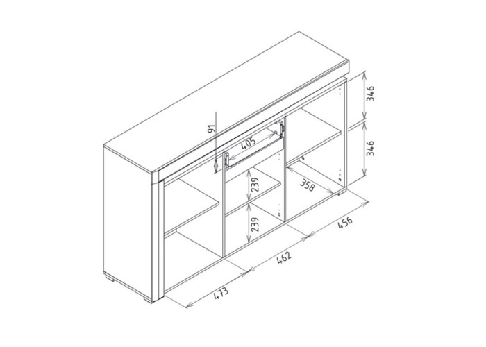 IRMA biela/biely lesk IM04, komoda