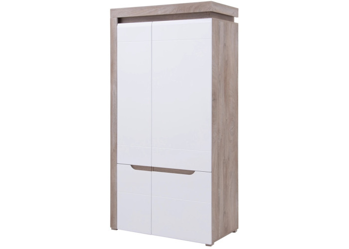 IRMA dub/biely lesk IM09, šatníkovo-policová skriňa