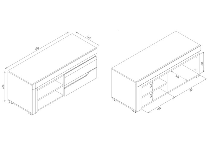 IRMA biela/biely lesk IM01, TV stolík