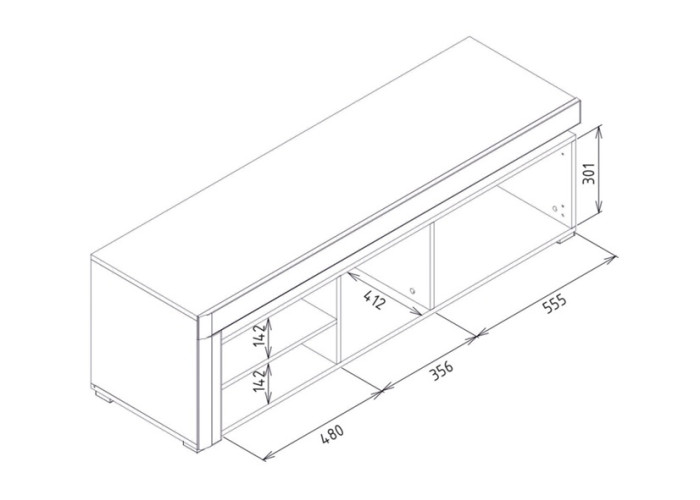 IRMA dub/biely lesk IM02, TV stolík