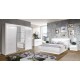 IRMA biela/biely lesk IM16, manželská posteľ s úložným priestorom 180x200 cm