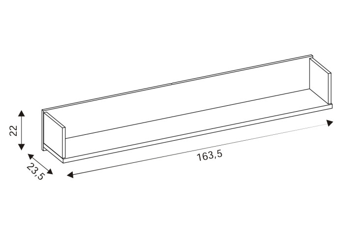 KRIS KS10, závesná polica KRIS KS10, závesná polica