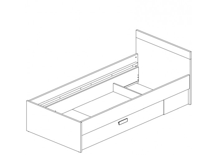 KUBO KB10, jednolôžková posteľ s úložným priestorom 90x200 cm