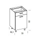 PATI dub cremona PK15/PF16, dolná kuchynská skrinka so zásuvkou 50 cm