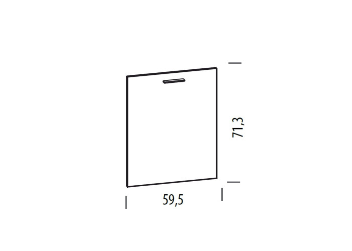 PATI dub cremona PF26 dvierka na umývačku riadu v šírke 60 a výške 72 cm