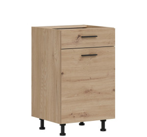 PATI dub artisan PK15/PF16, dolná kuchynská skrinka so zásuvkou 50 cm