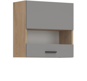 PATI svetlý grafit PK05/PF34 horná kuchynská skrinka so sklom 60 cm