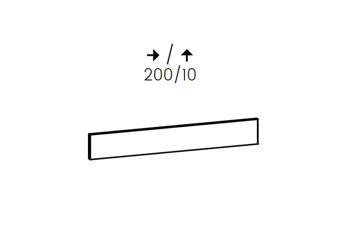 PATI CU01 predný sokel na spodné skrinky v dĺžke 200 cm a výške 10 cm PATI CU01 predný sokel na spodné skrinky v dĺžke 200 cm a výške 10 cm