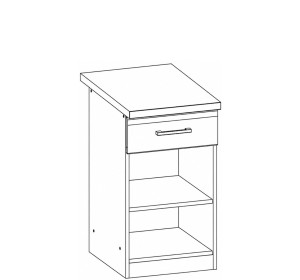 ELIZA EZ11/D40S1 dub wenge, dolná skrinka  so zásuvkou v šírke 40 cm
