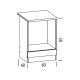 ELIZA EZ15/D60P dub wenge, dolná skrinka na vstavaný sporák v šírke 60 cm