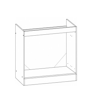 ELIZA EZ17/D80Z dub wenge, dolná drezová skrinka v šírke 80 cm