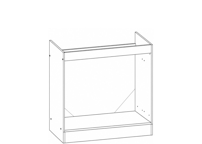 ELIZA EZ17/D80Z dub wenge, dolná drezová skrinka v šírke 80 cm