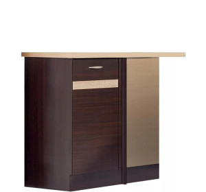 ELIZA EZ18/D100NW dub wenge, dolná skrinka určená do rohu v šírke 100 cm