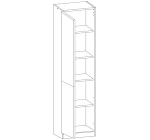 ELIZA EZ19/D50C dub wenge, vysoká skrinka v šírke 50 cm