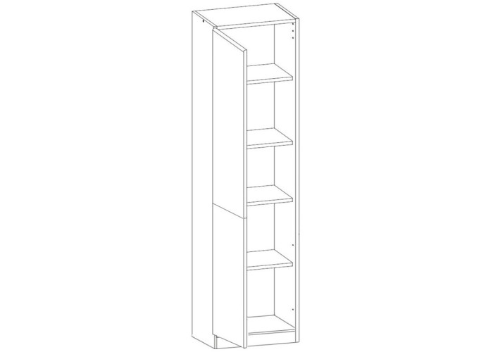 ELIZA EZ19/D50C dub wenge, vysoká skrinka v šírke 50 cm