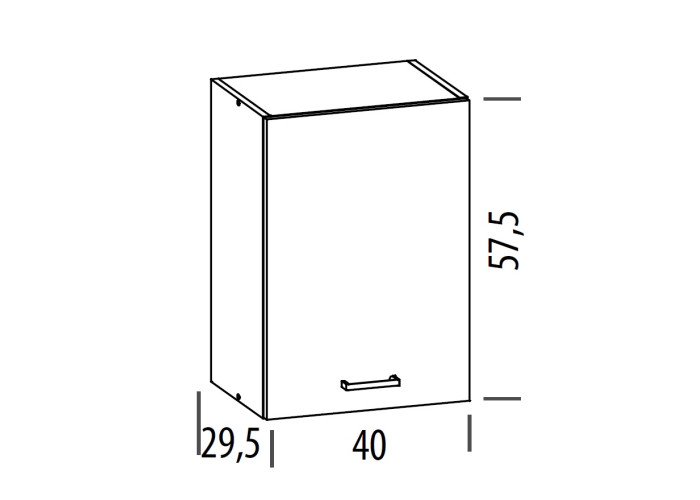 ELIZA EZ01/G40, horná skrinka v šírke 40 cm