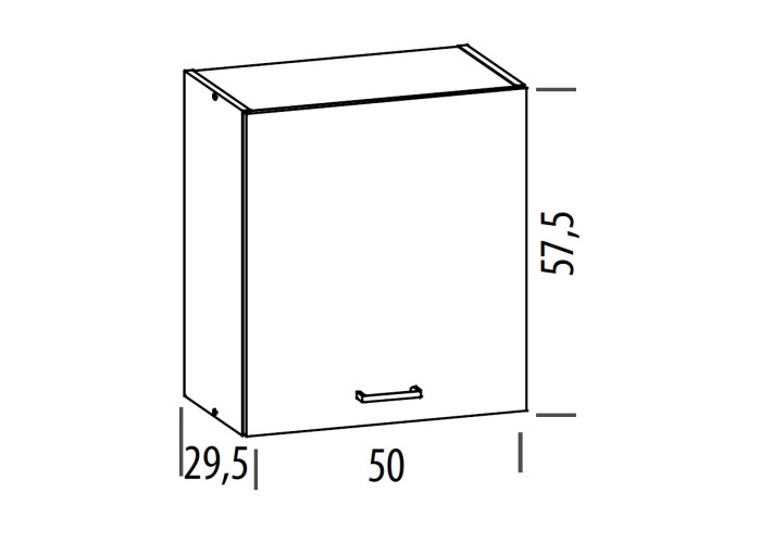 ELIZA EZ02/G50, horná skrinka v šírke 50 cm