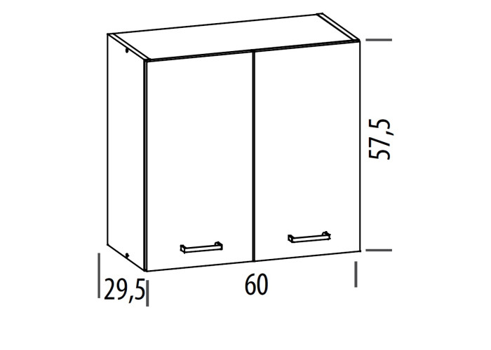 ELIZA EZ03/G60, horná skrinka v šírke 60 cm