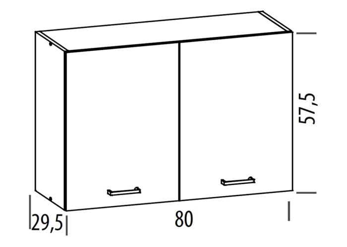 ELIZA EZ05/G80, horná skrinka v šírke 80 cm