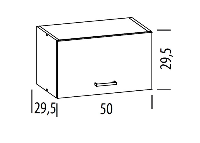 ELIZA EZ08/G50o, horná digestorová skrinka v šírke 50 cm