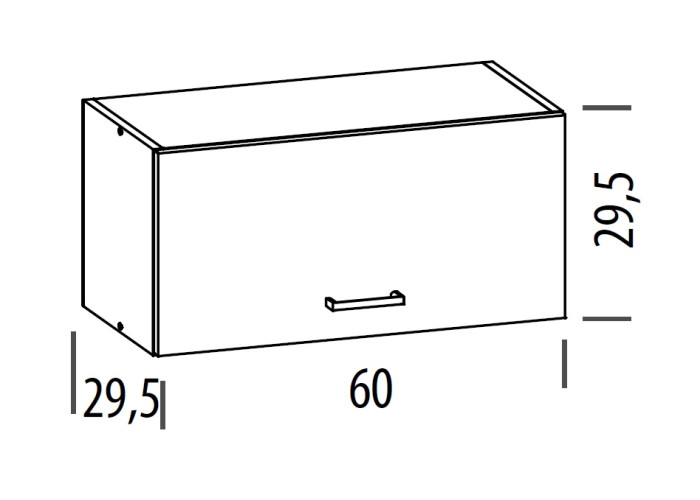 ELIZA EZ09/G60o, horná digestorová skrinka v šírke 60 cm