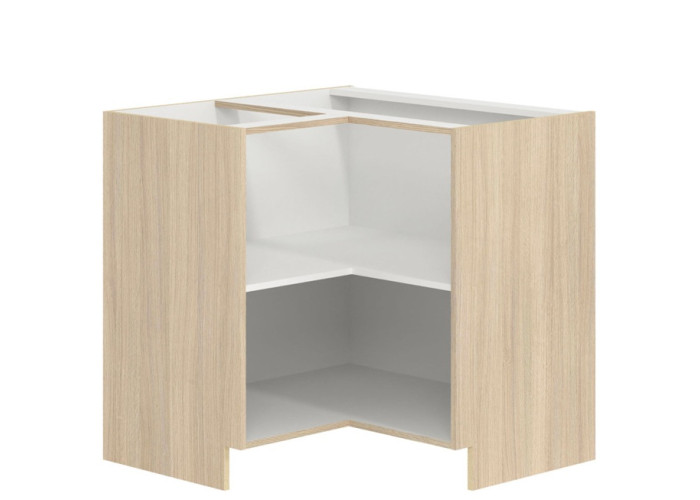 MODENA buk/biely lesk MD21/D90NW, dolná rohová skrinka v šírke 90x90 cm MODENA buk/biely lesk MD21/D90NW, dolná rohová skrinka v šírke 90x90 cm