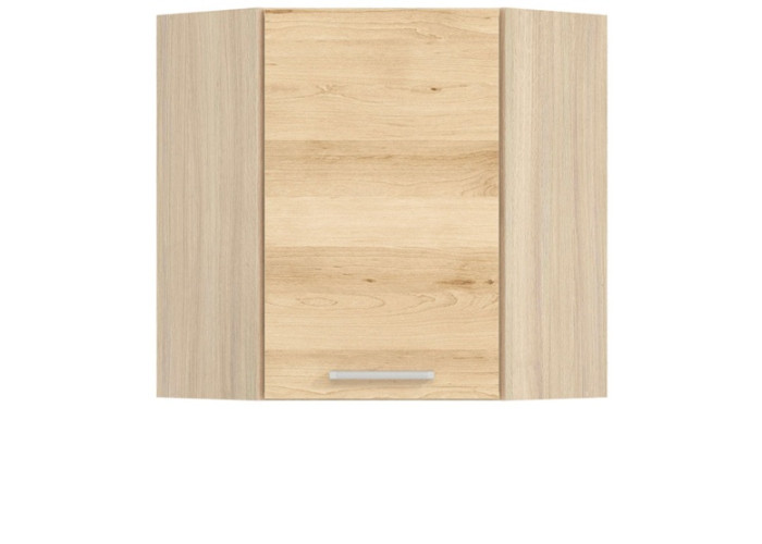 MODENA buk/biely lesk MD10/G60NW, horná rohová skrinka v šírke 60x60 cm MODENA buk/biely lesk MD10/G60NW, horná rohová skrinka v šírke 60x60 cm