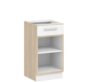 MODENA buk/biely lesk MD13/D40S1, dolná skrinka so zásuvkou v šírke 40 cm