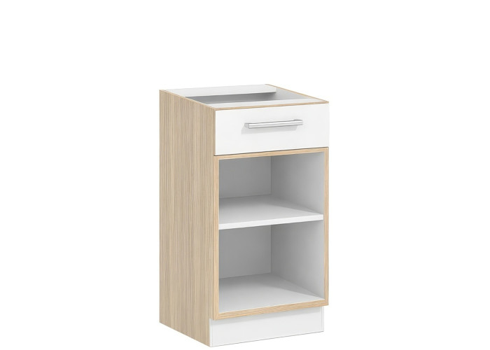 MODENA buk/biely lesk MD13/D40S1, dolná skrinka so zásuvkou v šírke 40 cm