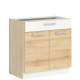 MODENA buk/biely lesk MD20/D80S1, dolná skrinka so zásuvkou v šírke 80 cm