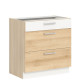 MODENA buk/biely lesk MD28/D80S3, dolná skrinka so zásuvkami v šírke 80 cm