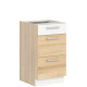 MODENA buk/biely lesk MD14/D45S3, dolná skrinka so zásuvkami v šírke 45 cm