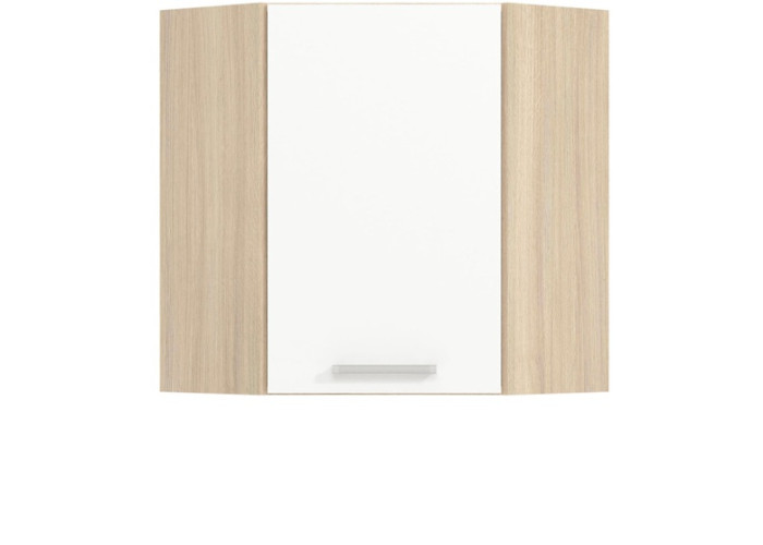 MODENA biely lesk/grafit matný MD10/G60NW, horná rohová skrinka v šírke 60x60 cm