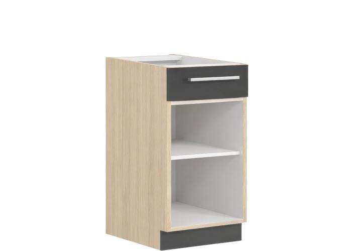 MODENA biely lesk/grafit matný MD13/D40S1, dolná skrinka so zásuvkou v šírke 40 cm