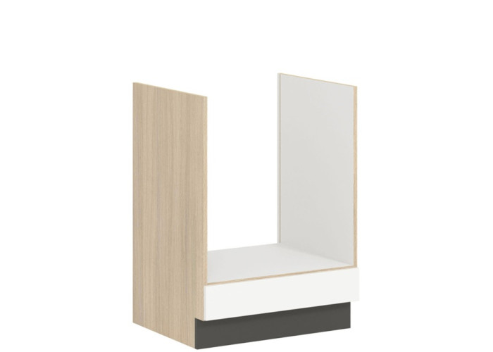 MODENA biely lesk/grafit matný MD17/D60P, dolná skrinka na vstavanú rúru v šírke 60 cm