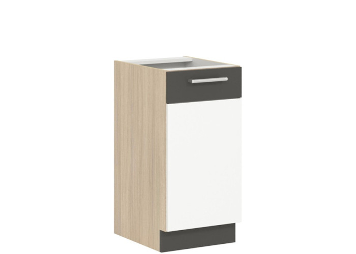 MODENA biely lesk/grafit matný MD27/D40, dolná skrinka v šírke 40 cm