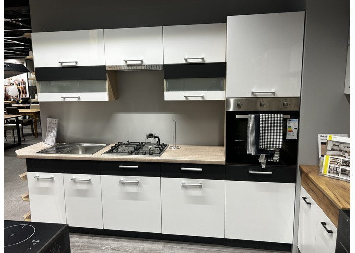 MODENA biely lesk/grafit matný MD03/G40, horná skrinka v šírke 40 cm