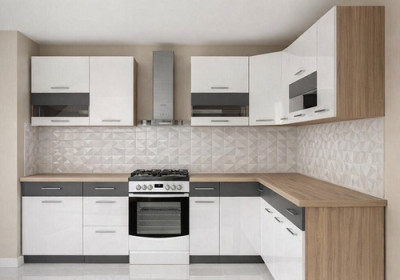 MODENA biely lesk/grafit matný