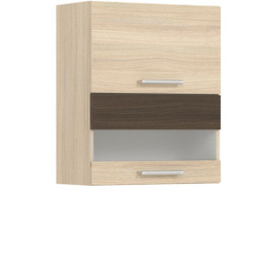 MODENA rijeka svetlá MD08/G60W, horná výklopná skrinka so sklom v šírke 60 cm