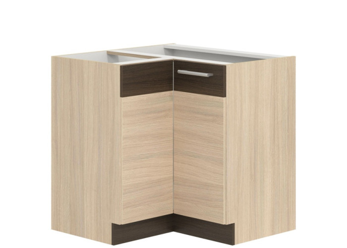 MODENA rijeka svetlá MD21/D90NW, dolná rohová skrinka v šírke 90x90 cm