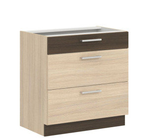 MODENA rijeka svetlá MD28/D80S3, dolná skrinka so zásuvkami v šírke 80 cm