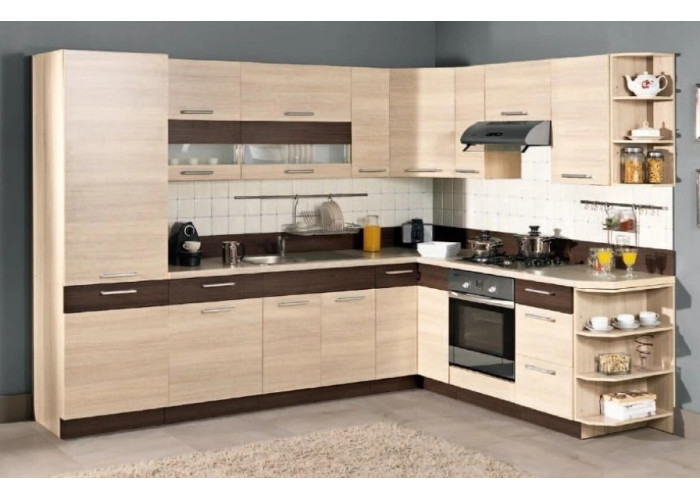 MODENA rijeka svetlá MD10/G60NW, horná rohová skrinka v šírke 60x60 cm