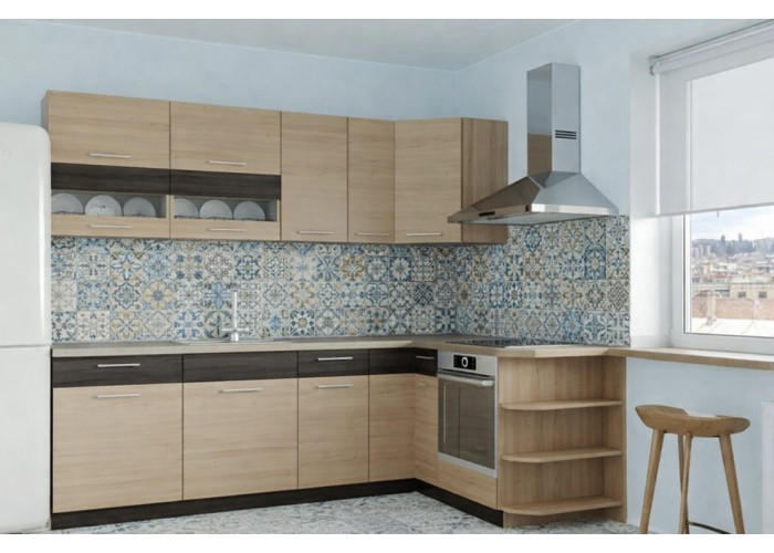 MODENA rijeka svetlá MD10/G60NW, horná rohová skrinka v šírke 60x60 cm