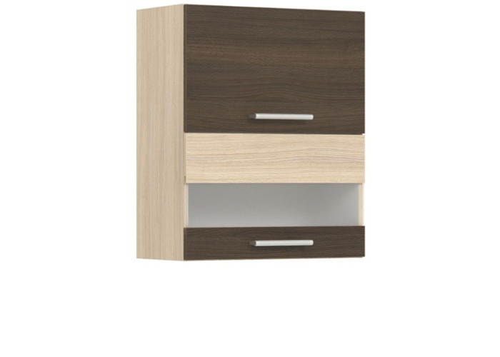 MODENA rijeka tmavá MD08/G60W, horná výklopná skrinka so sklom v šírke 60 cm MODENA rijeka tmavá MD08/G60W, horná výklopná skrinka so sklom v šírke 60 cm