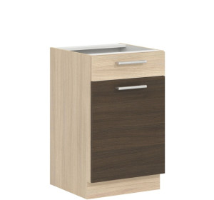 MODENA rijeka tmavá MD15/D50S1, dolná skrinka so zásuvkou v šírke 50 cm