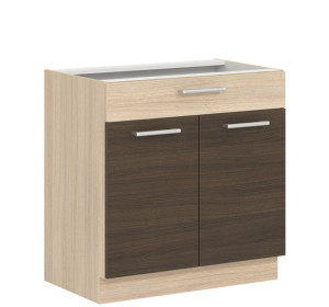 MODENA rijeka tmavá MD20/D80S1, dolná skrinka so zásuvkou v šírke 80 cm