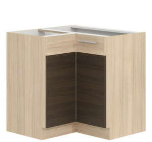 MODENA rijeka tmavá MD21/D90NW, dolná rohová skrinka v šírke 90x90 cm