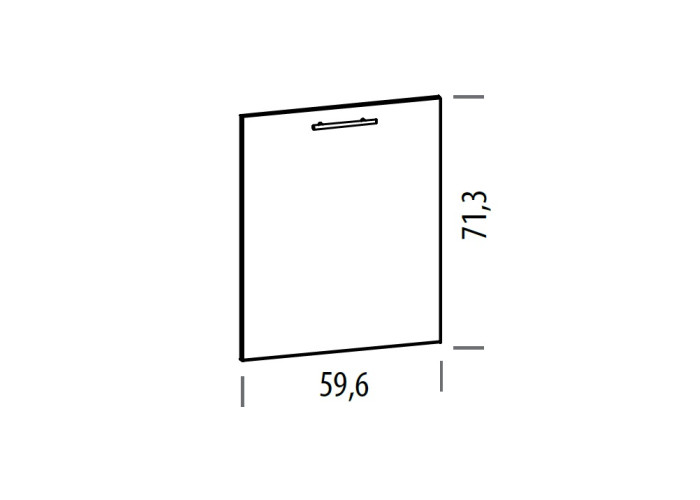 TIFFANY biely lesk T29, dvierka na umývačku riadu v šírke 60 a výške 72 cm
